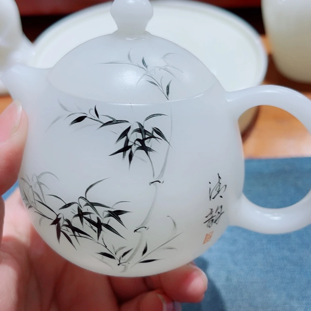 陶素烧璞玉180cc手绘1111