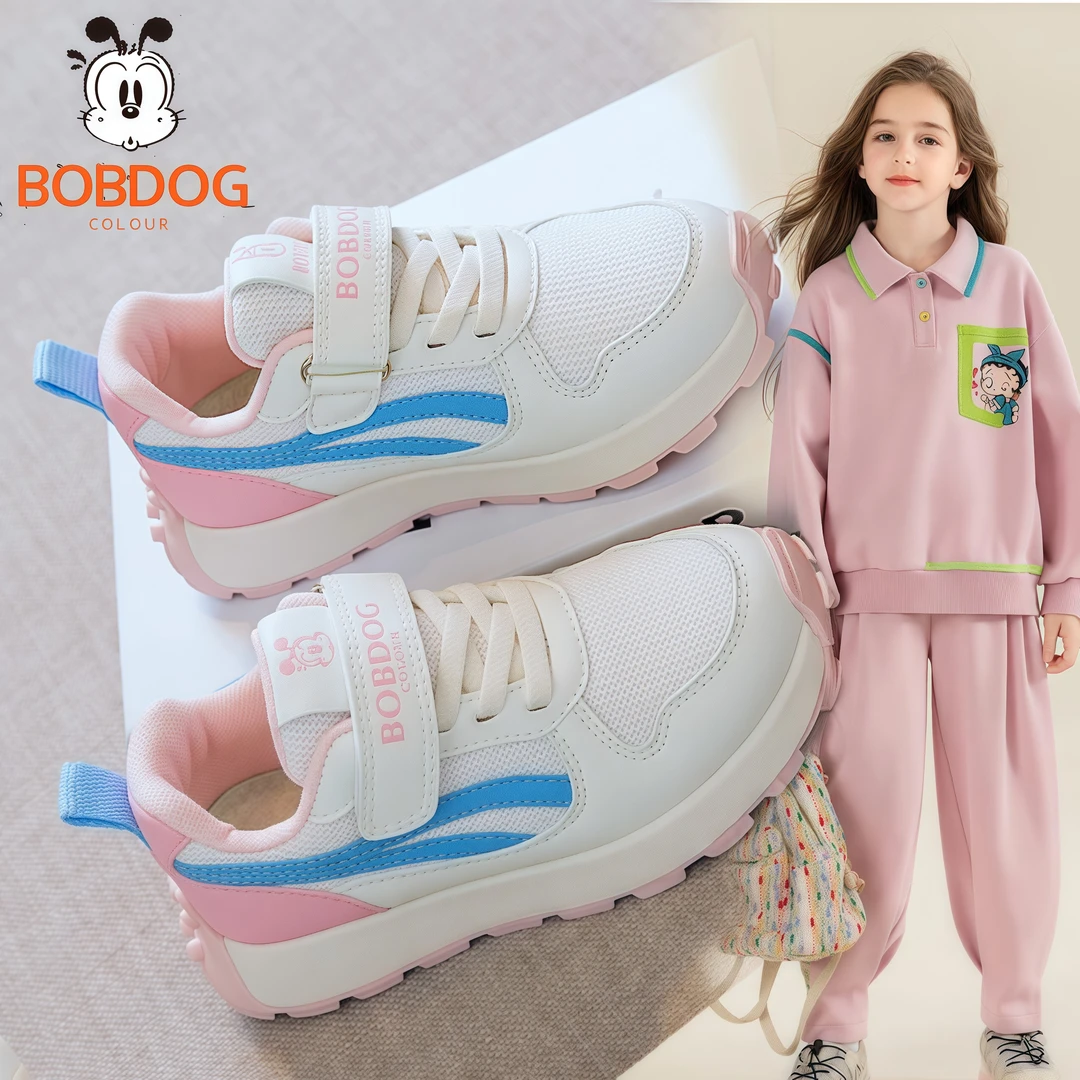 巴布豆卡乐男童女童鞋子运动鞋阿甘鞋防滑网面透气开学季运动鞋