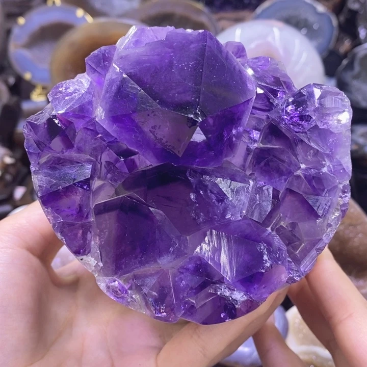 未镶嵌珠宝半成品紫晶紫晶手捧花