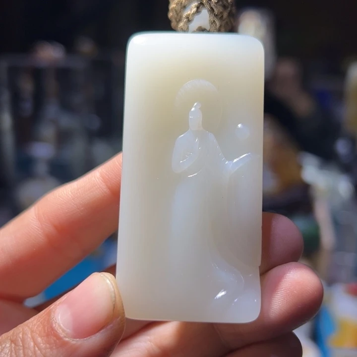 用***0和田玉未镶嵌车挂