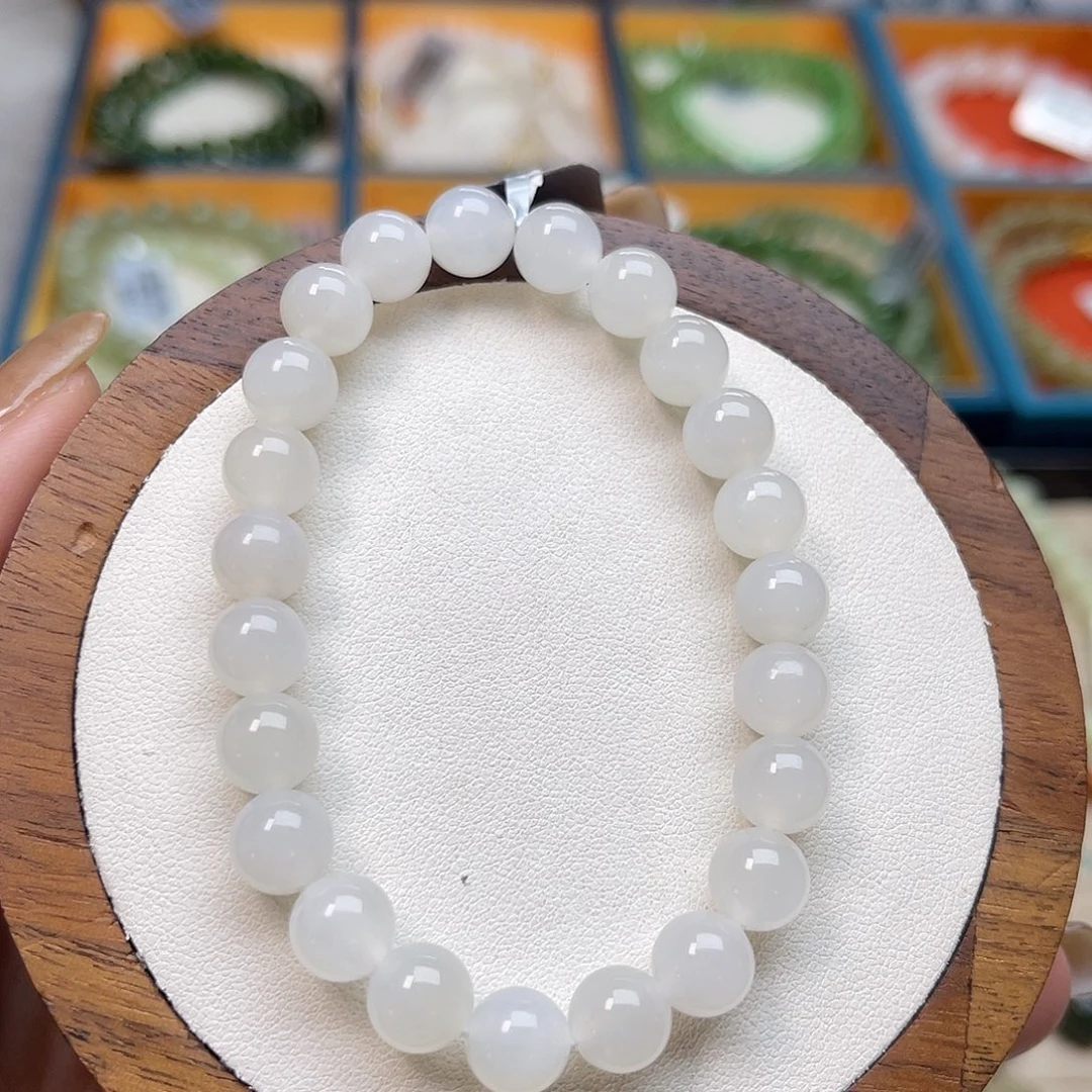 和田玉未镶嵌手串A31卡8