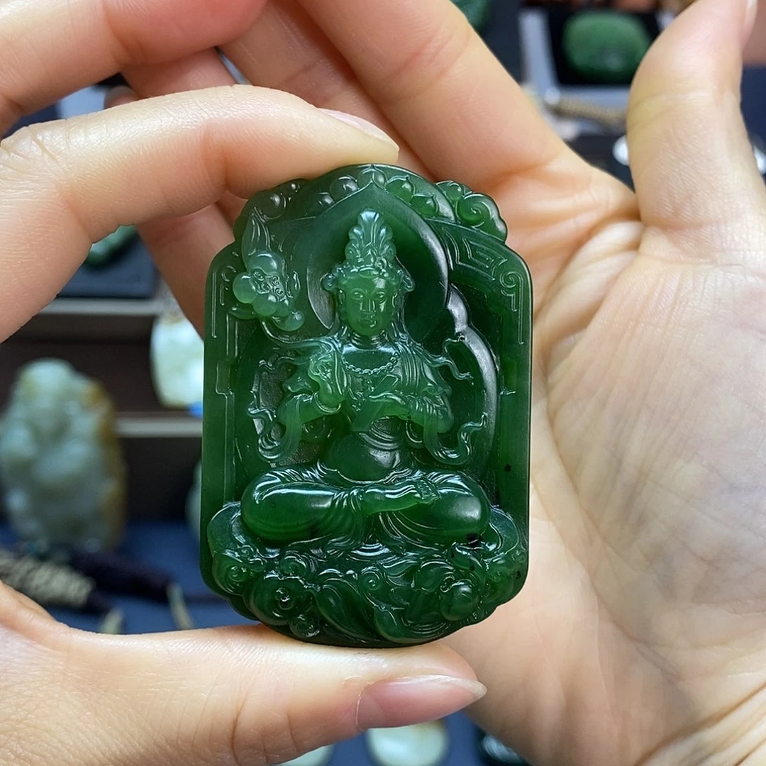 和田玉未镶嵌吊坠(不含链)