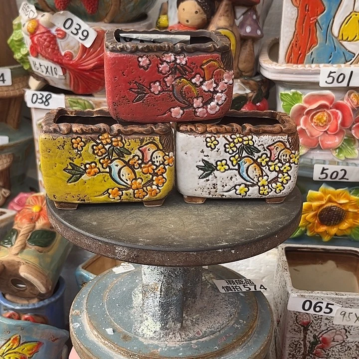 粗陶材质多肉花盆