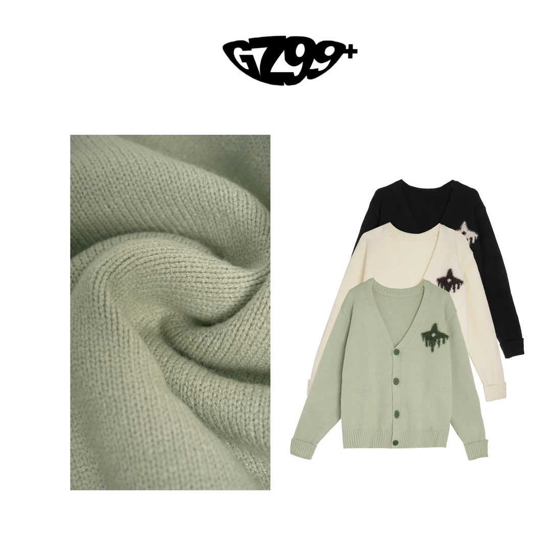 九儿【时髦精英】 经典慵懒春季时尚百搭休闲长袖针织衫T5520