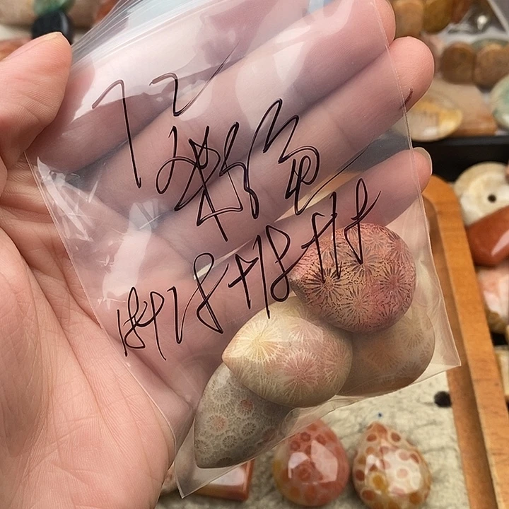 彩***鱼硅化玉颈饰未镶嵌