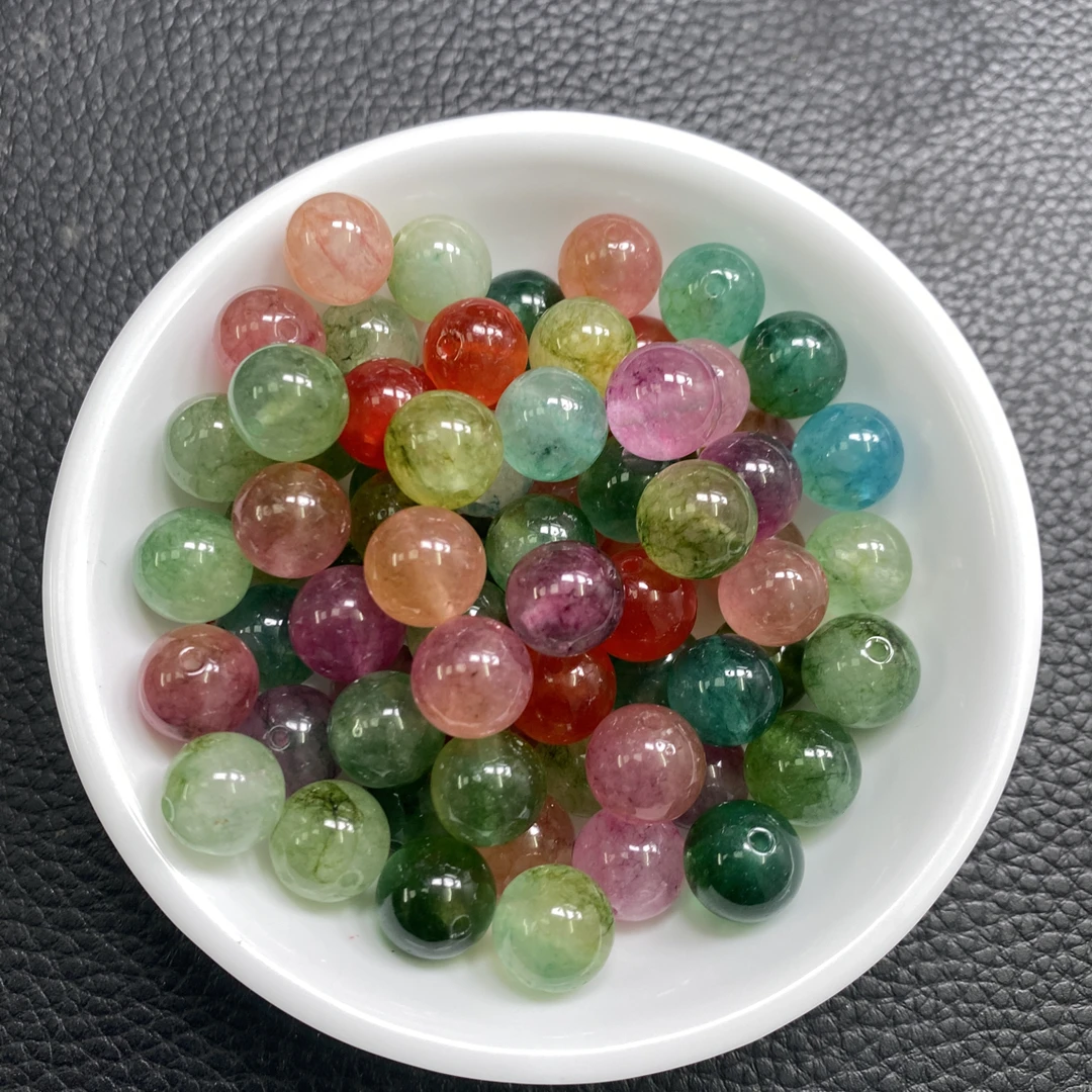 金禧缘珠宝～ M495 七彩碧玺10mm10个6.8元