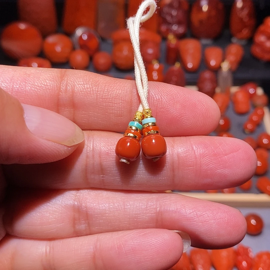 南***】南红玛瑙未镶嵌弟子珠7