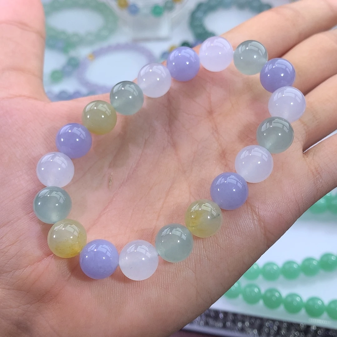 未镶嵌手链翡翠冰多宝手串