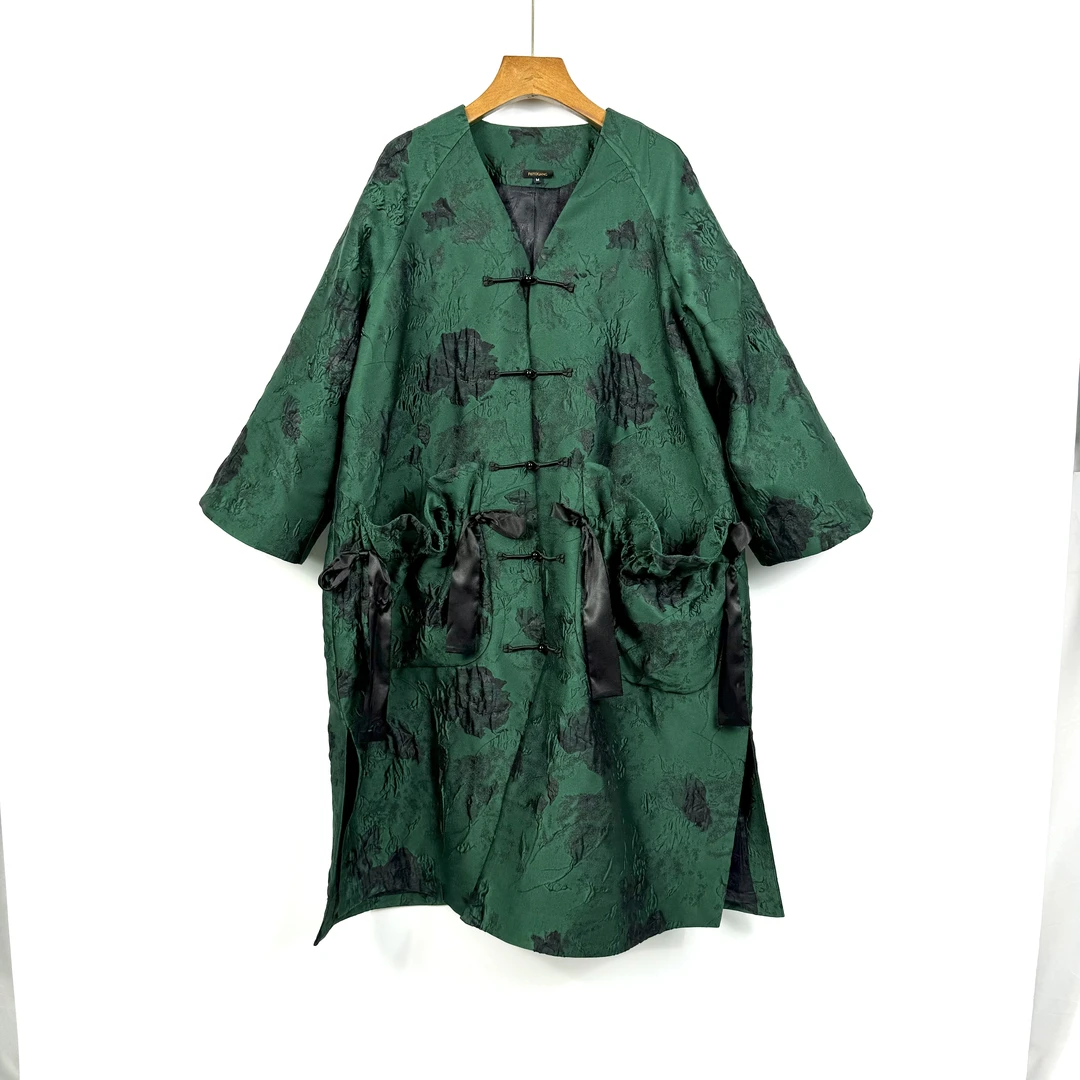 朱总原创设计1C211翠影翩跹风衣