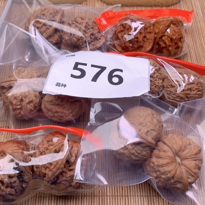 文玩核桃把件576号6对带练手南瓜墩