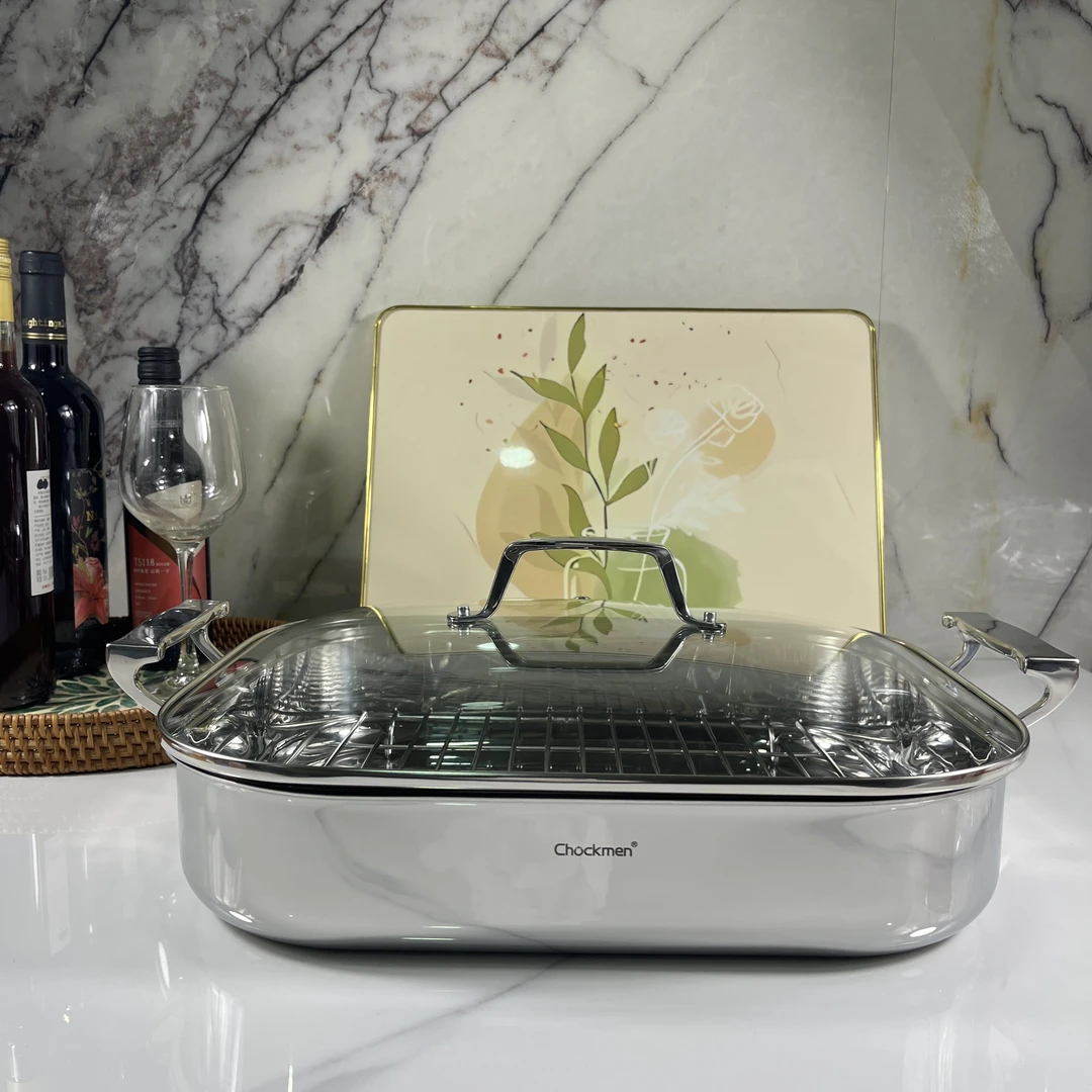 7-025  Chockmen鱼锅   蒸鱼锅   36*7.5*29 CM  整锅重3.62KG