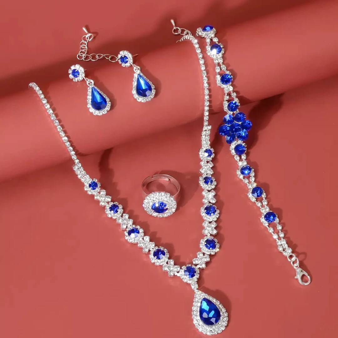 【曼德勒回仓】轻奢蓝珠链套装-CB0368Y