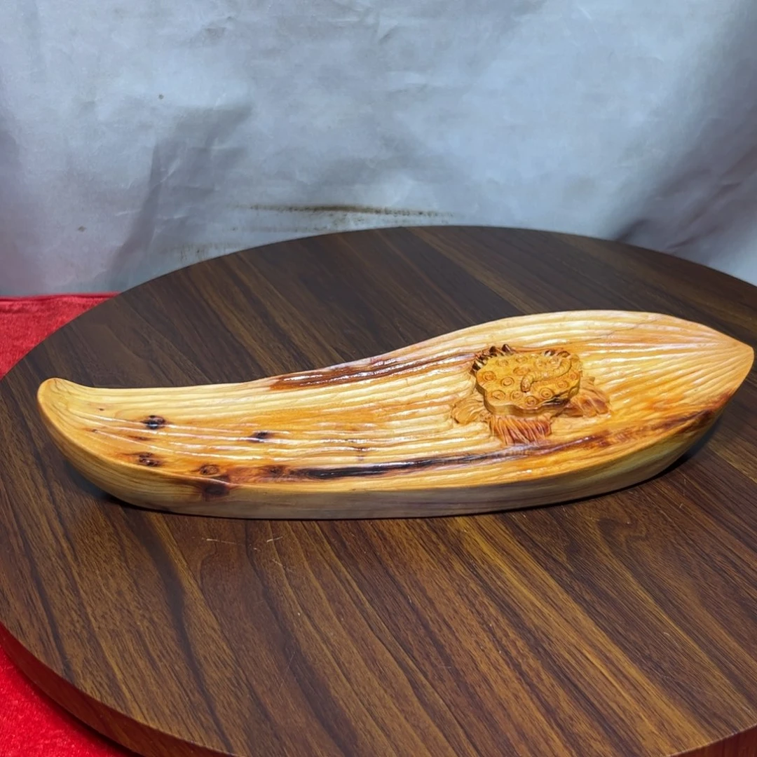 缥***缈柏木（崖柏）崖柏手工雕刻莲花