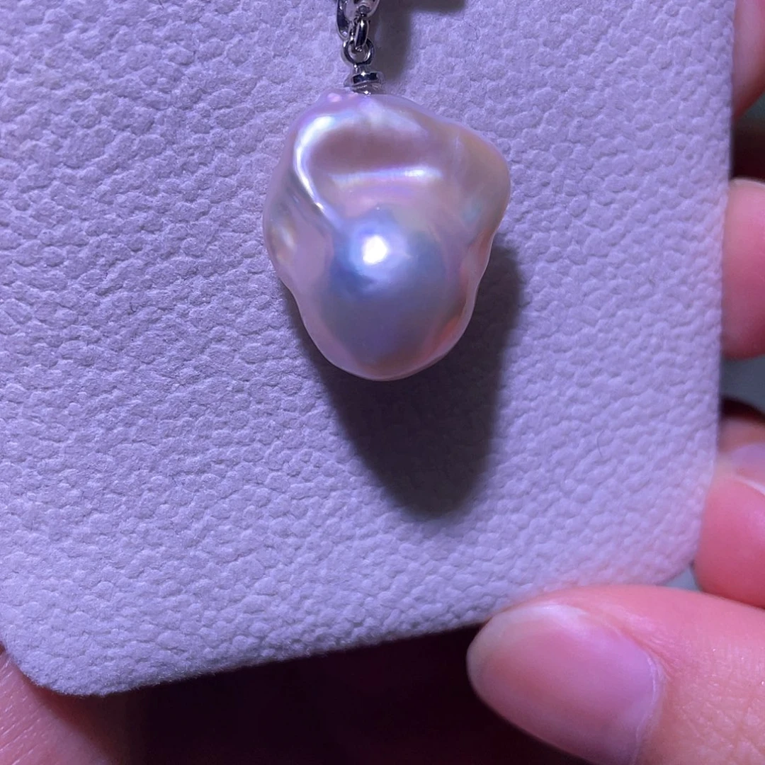 淡水珍珠天然淡水珍珠吊坠合金
