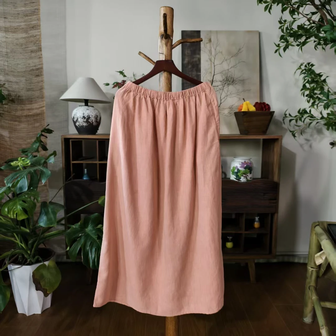 【大梅子推荐】设计款亚麻半裙MXA8529B