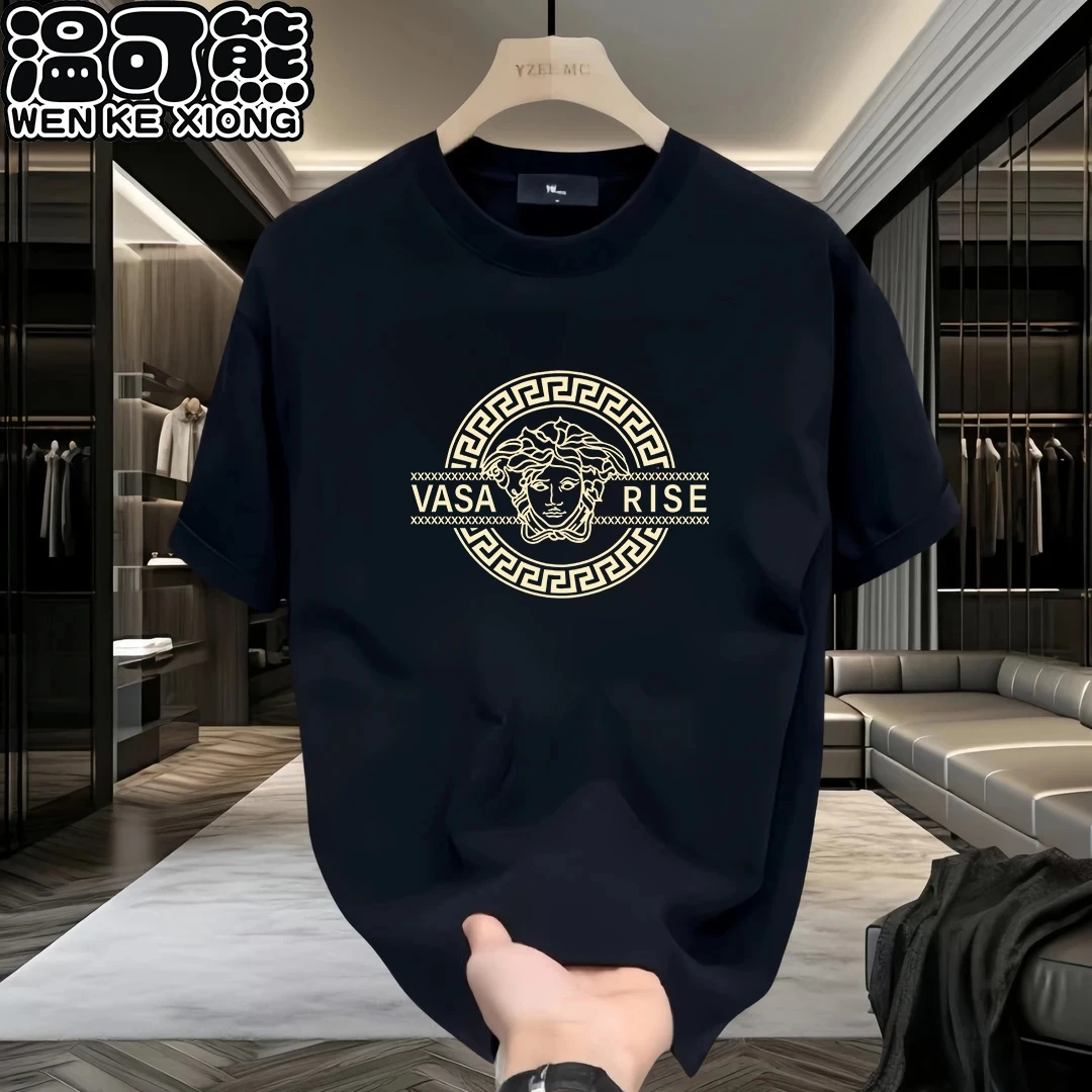 2025新款时尚T恤印花圆领半袖休闲百搭夏季修身