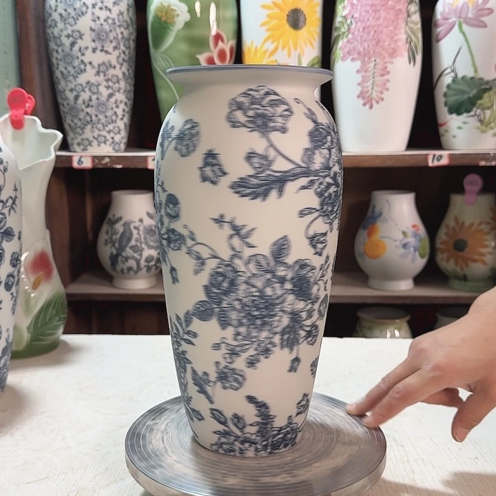 陶高32复古牡丹陶瓷