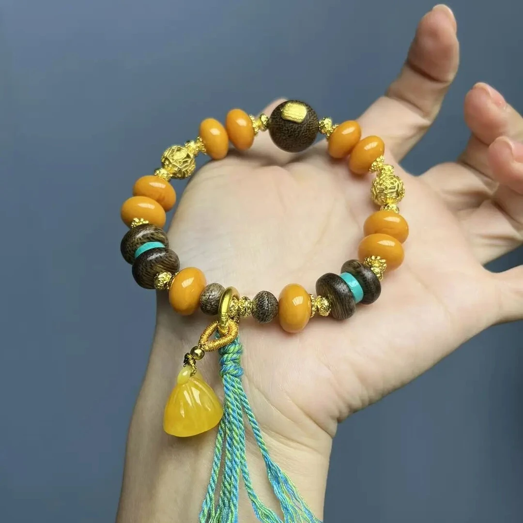 非金属珐琅手链 高货diy算盘串珠戏珠手链