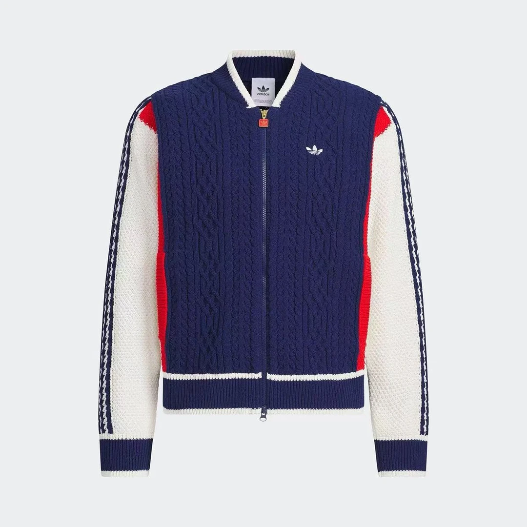 【原力场AC】三叶草男女针织保暖拼接时尚外套JN0717