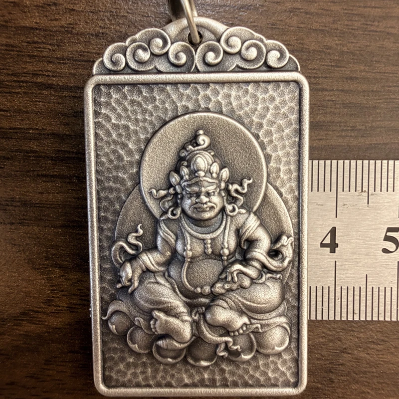 吊坠足银 纯银吊坠黄财神999足银 64g