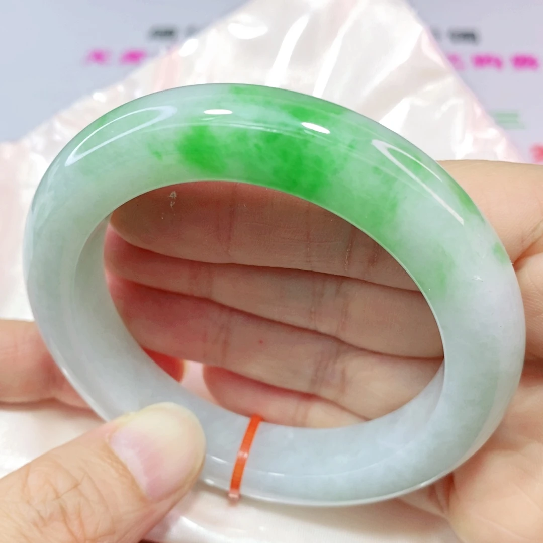 未镶嵌手镯翡翠56.6圈口正圈-厚装