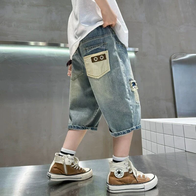 2025新款牛仔裤洋气夏装裤子儿童中大童裤子韩版炸街ins休闲潮