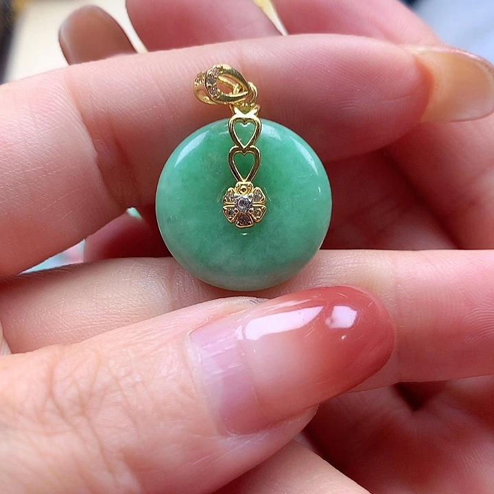 颈饰银S925镶嵌翡翠翡翠
