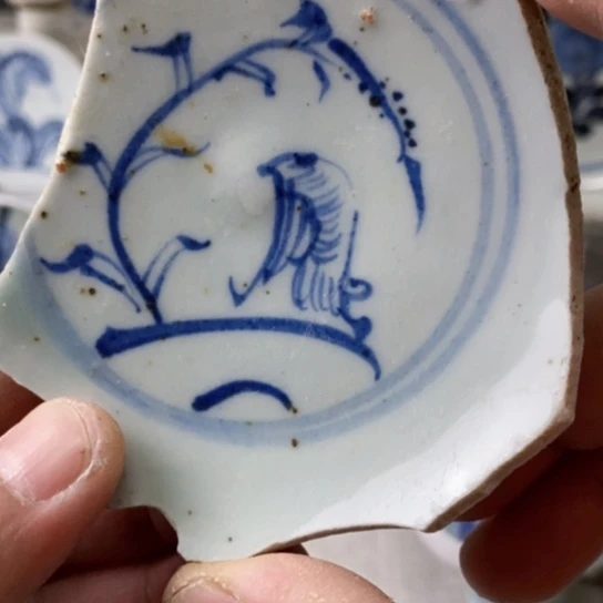 瓷片现代瓷器青花瓷片
