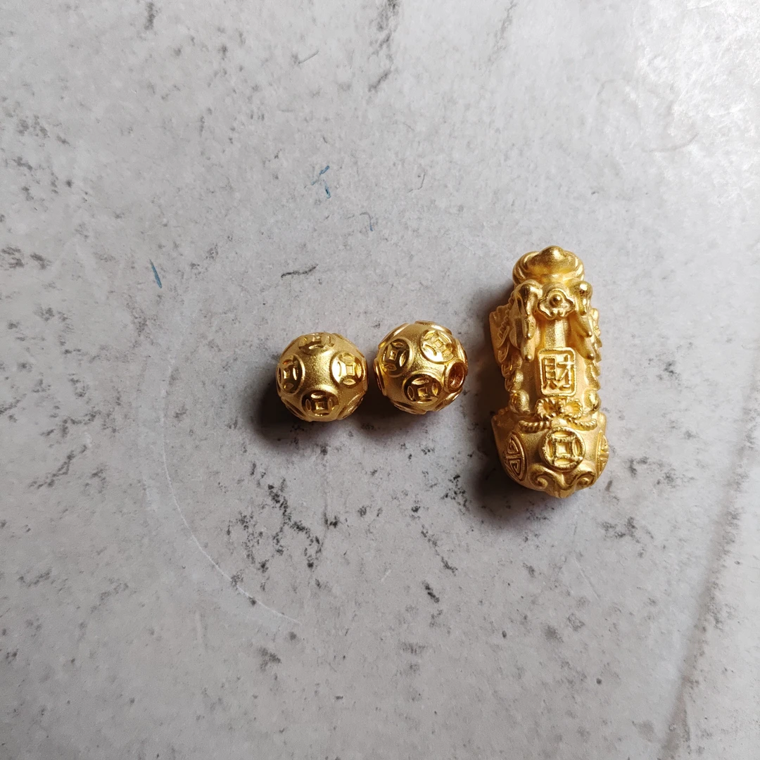 金元宝足金999貔貅珠子首饰
