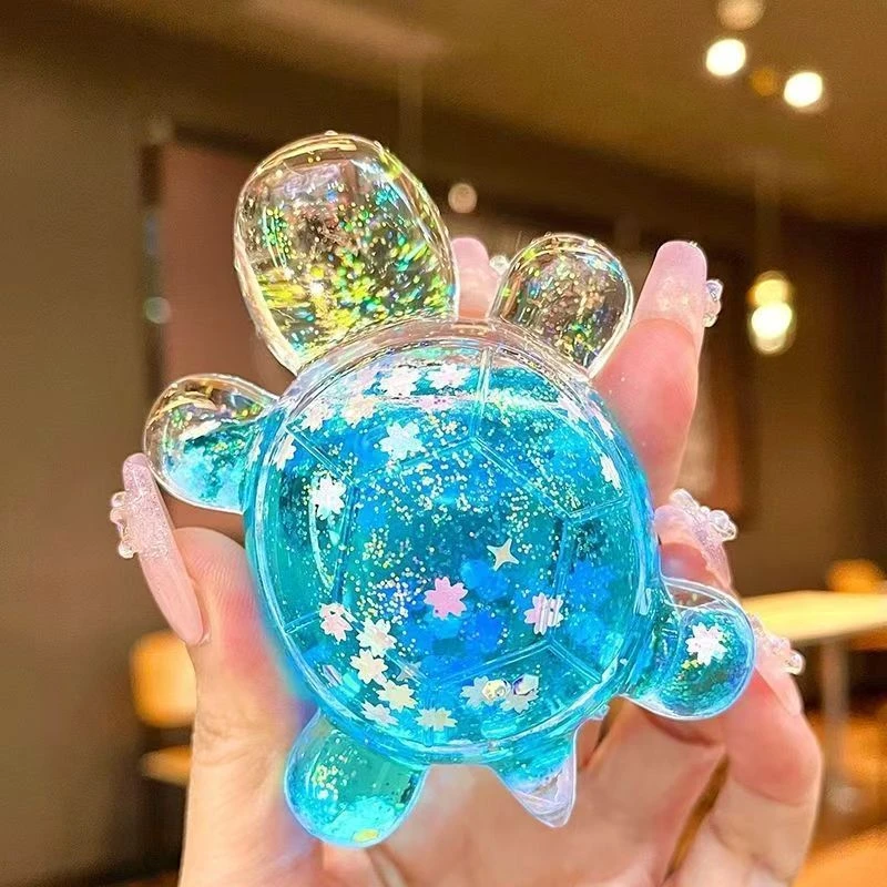 新款潮玩大号爆闪流沙乌龟网红抖音对对碰小朋友礼物玩具解压摆件