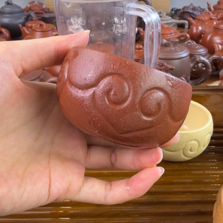 紫砂茶壶紫泥如意杯