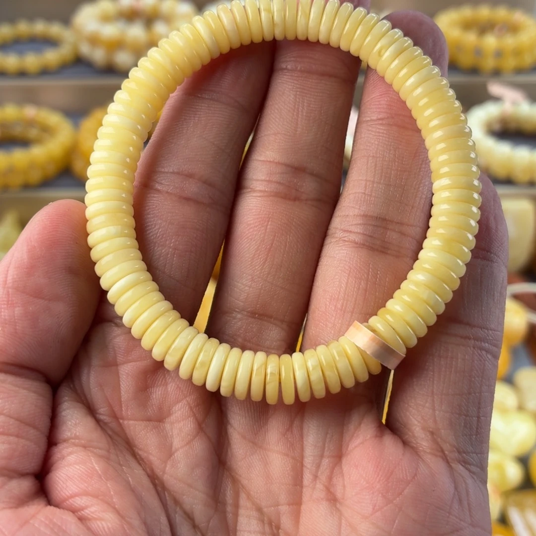 裸石琥珀未镶嵌8mm药片手串