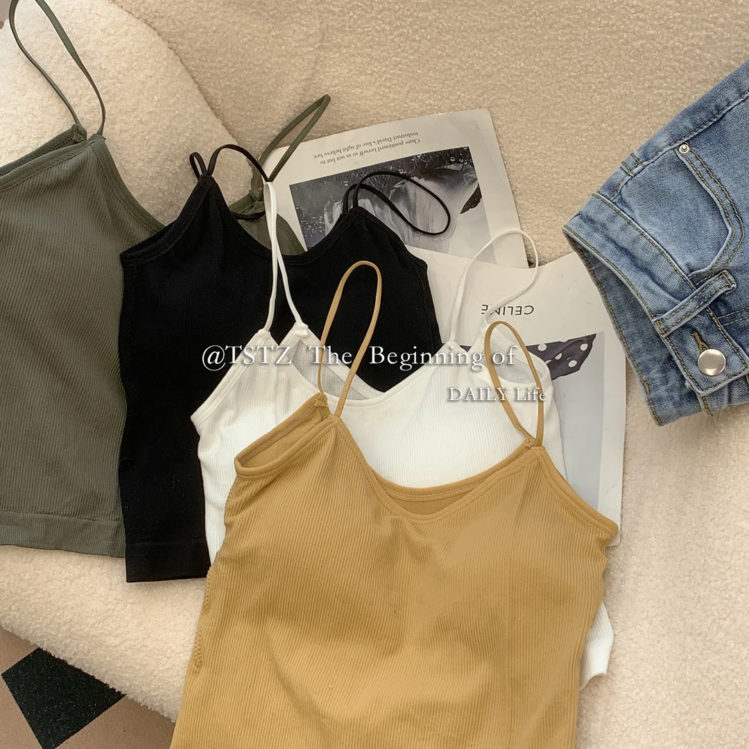 背心夏季夏天内搭新款吊带外穿白色女装上衣高级美背背心女蕾丝