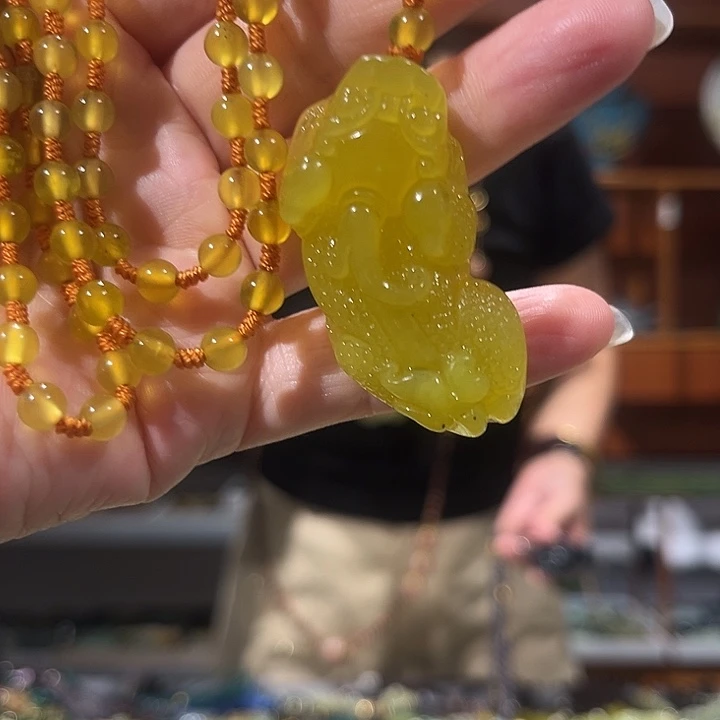 未镶嵌岫玉毛衣链