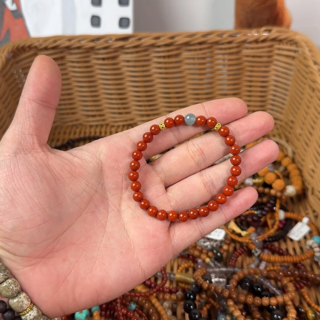 南红玛瑙手链合金