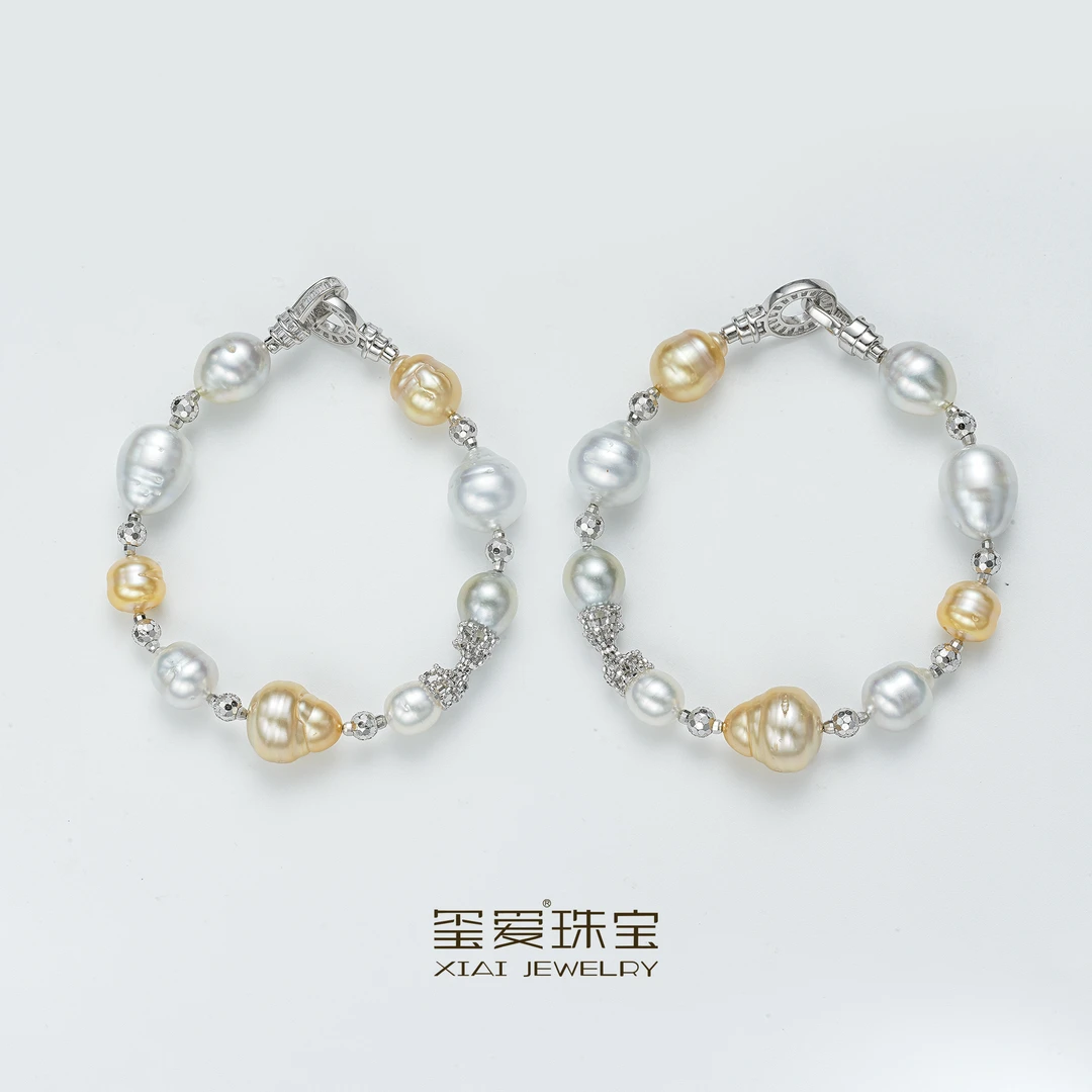 【周年纪念款】MM-52016-1-2 海水珍珠澳白混彩手链 （多样性发一）