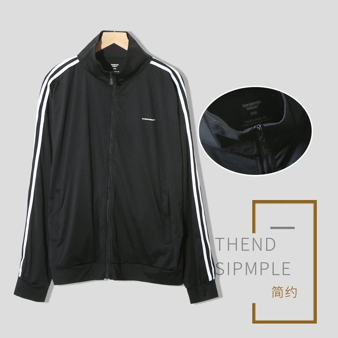 运动休闲立领高级感流行百搭春秋男女同款拼接长袖休闲外套6C698