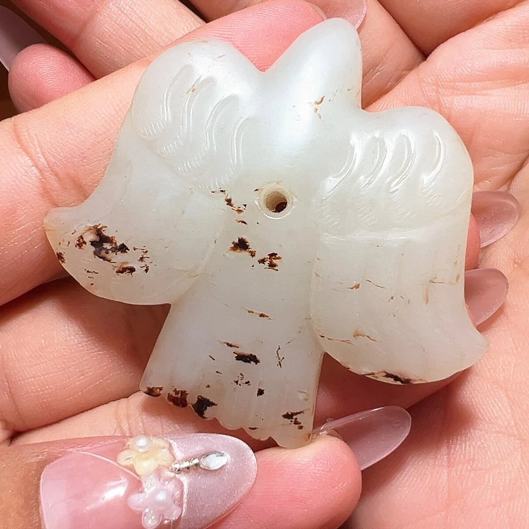 明***台和田玉未镶嵌挂件