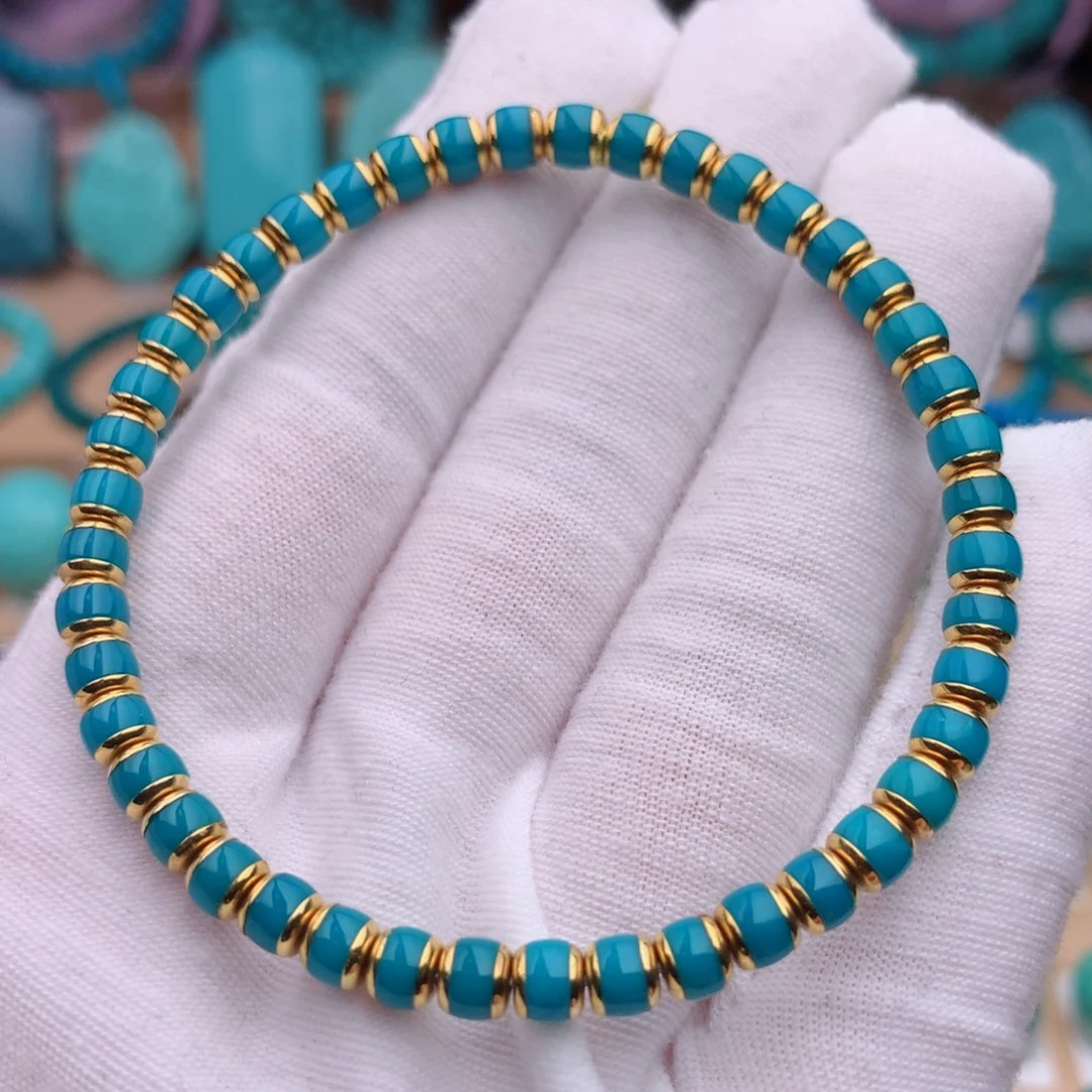 18K金镶嵌绿松石珠宝奇石