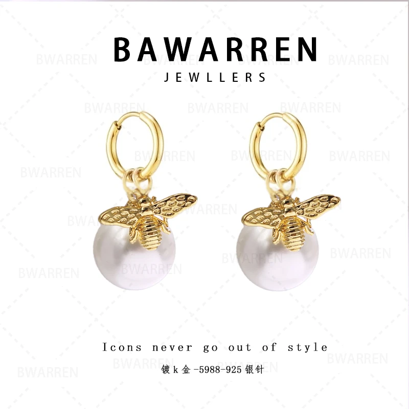 Bawarren 意❤ 5988-精致耳环小众欧美优雅法式长款