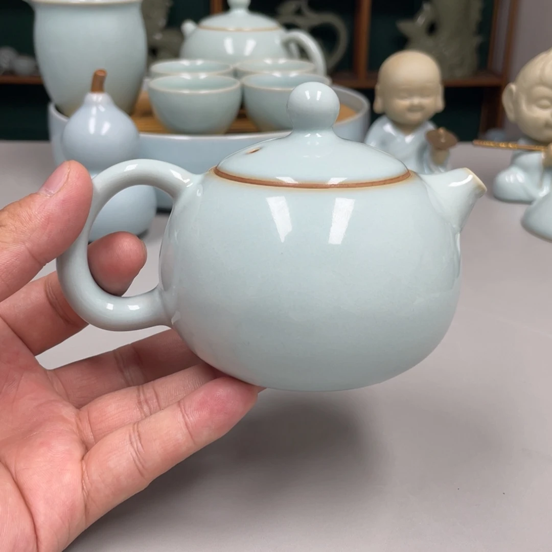 梁***杯天青色瑕张君老师西施壶
