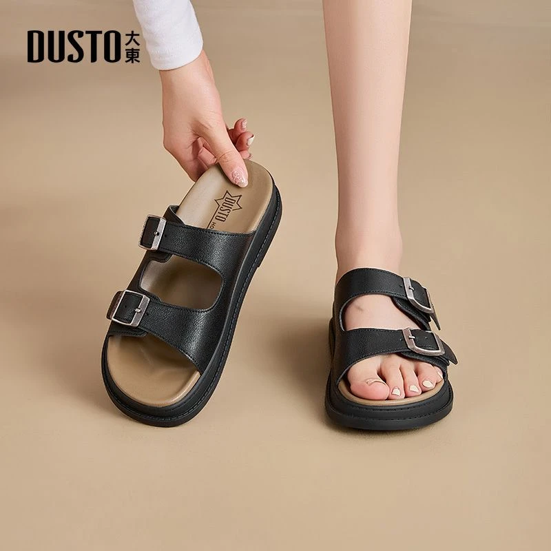 大东女鞋勃肯女夏季外穿2025新款百搭皮带扣百搭小众鞋子0822