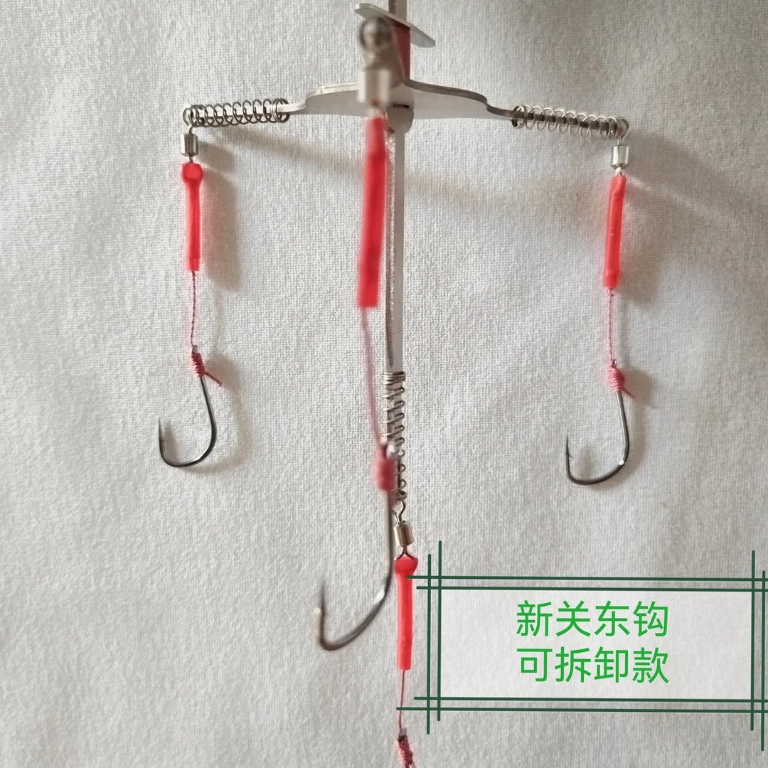 手工不锈钢板鲢鳙钩浮钓大头鱼钩爆炸钩花白鲢专用钓组水怪饵笼