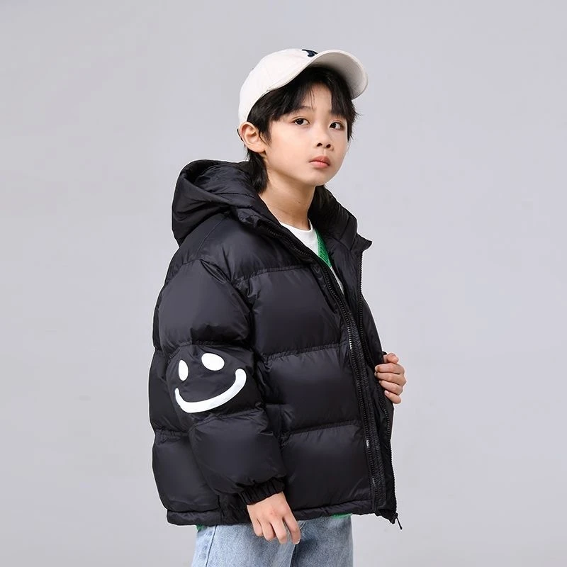儿童秋冬潮款连帽绒羽服中大童冬季加厚外套韩版帅气百搭上衣