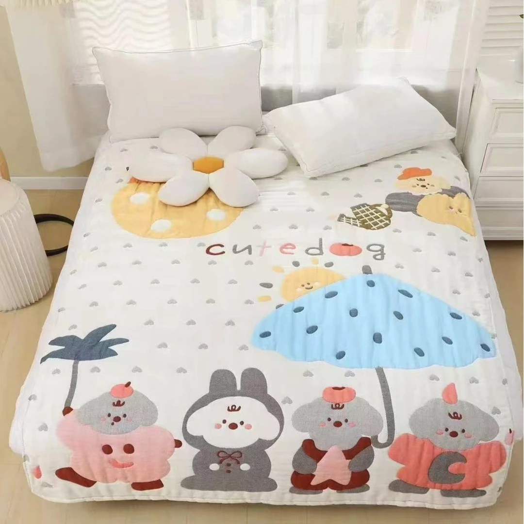 四季通用泡芙被毛巾被子