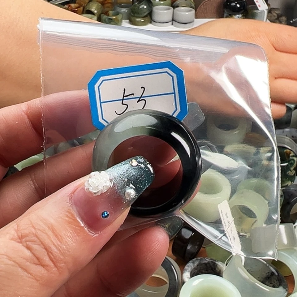 【闪购商品】蛇纹石玉未镶嵌戒指尘*心