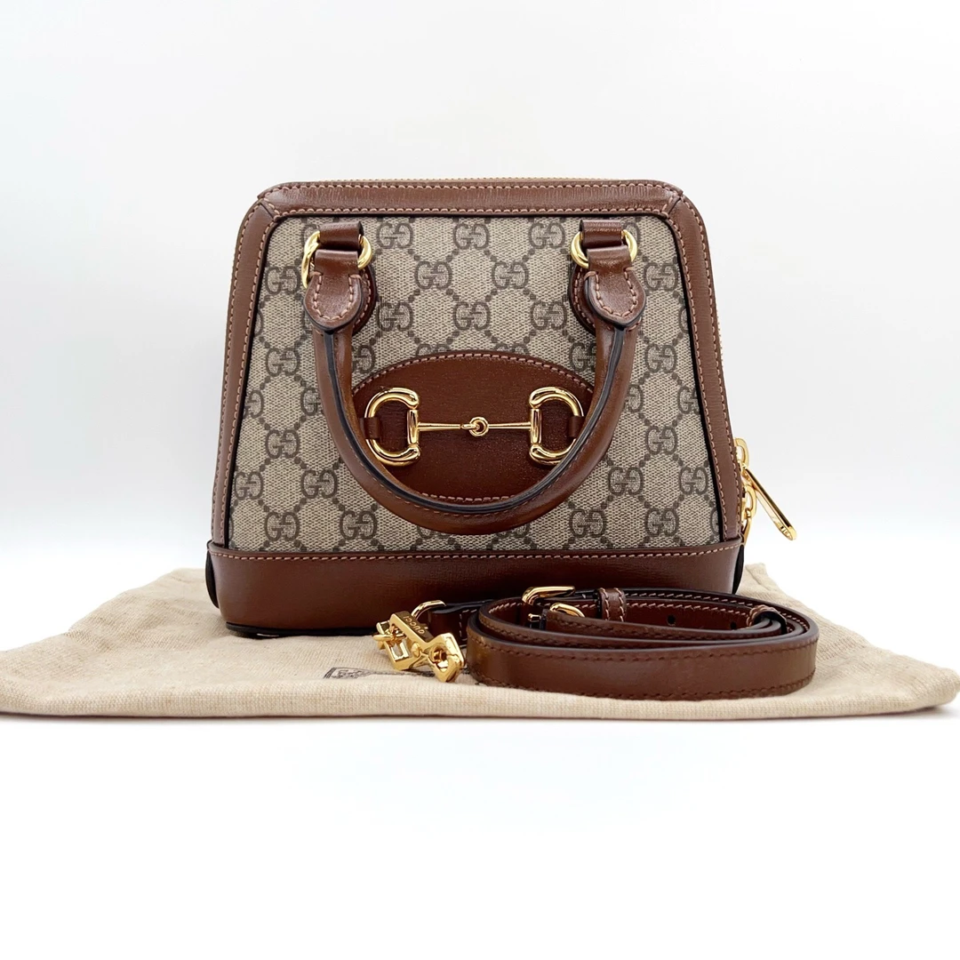 99新 GUCCI/古驰 1955马街扣贝壳包 033黑标 4991
