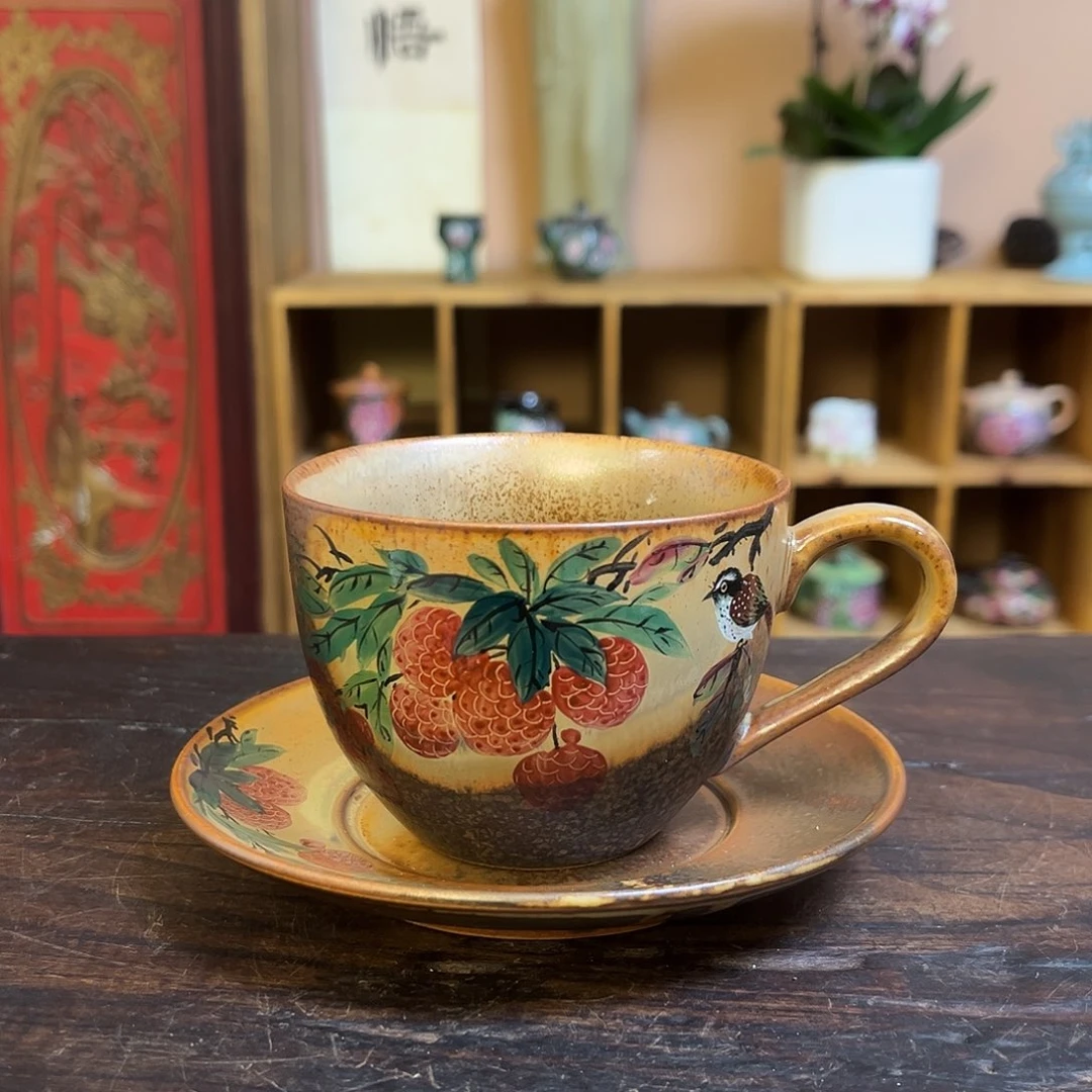 柴烧手工手绘陶瓷
