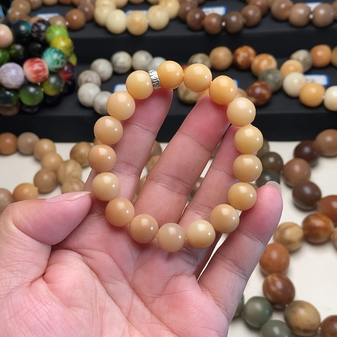 菩提根/象牙果吊坠12mm风化圆珠