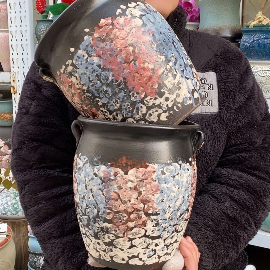 紫砂花盆口20高24福利俩个